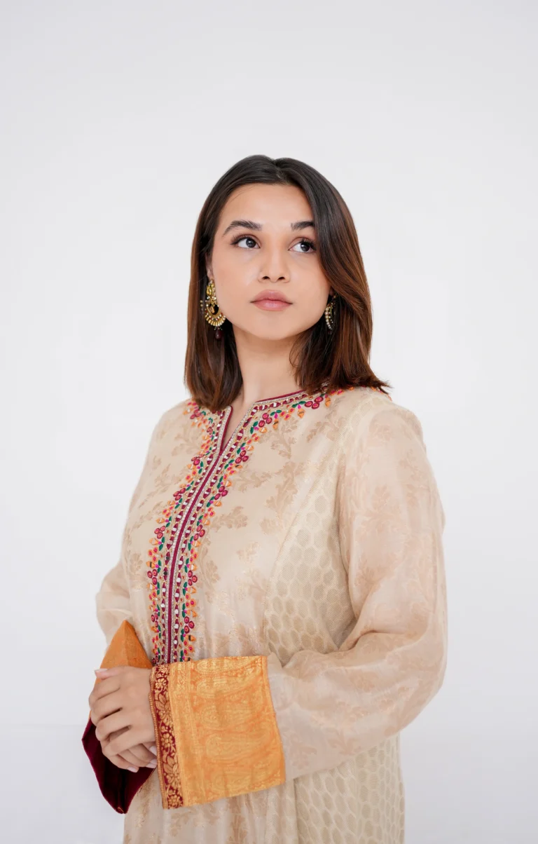 Gold 2-Piece Sisha Work Suit